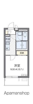 クレイノヴィクトワール[1K/20.7m2]の間取図