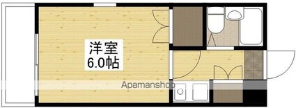 Ｃａｌｍ西川口町[1K/16.66m2]の間取図