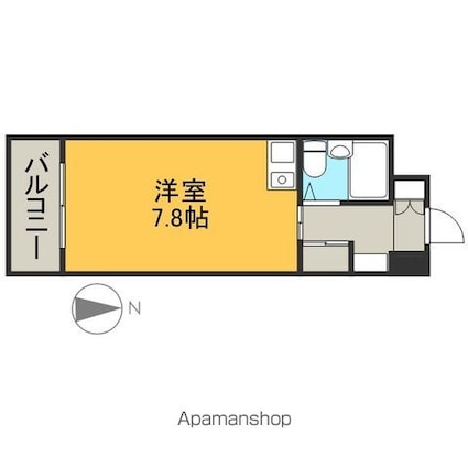 Ｋｏｍｏｄｏｋａｓａ　Ｍｉｗａ[1R/20.52m2]の間取図