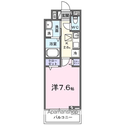 ジュネス　エアリー[1K/27.02m2]の間取図