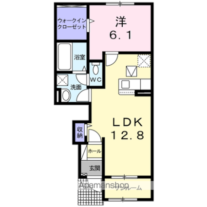 千葉県成田市三里塚光ケ丘[1LDK/50.16m2]の間取図