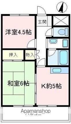 イッセイ壱番館[2K/39.6m2]の間取図