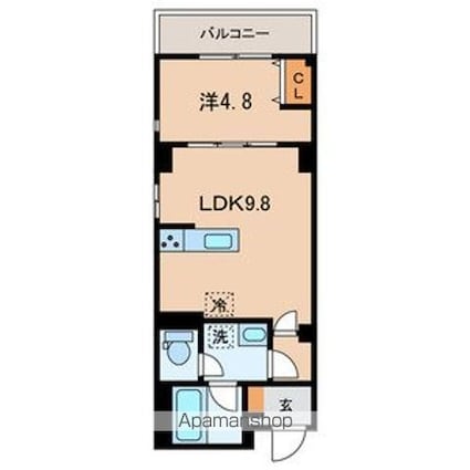 （仮称）墨田区亀沢３丁目計画[1LDK/35.64m2]の間取図