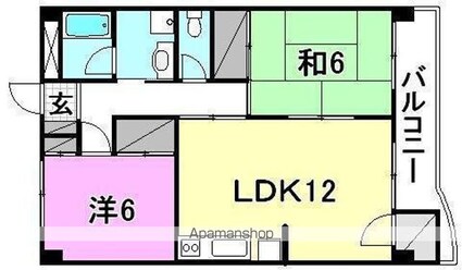 辻町グランドハイツ[2LDK/54.81m2]の間取図