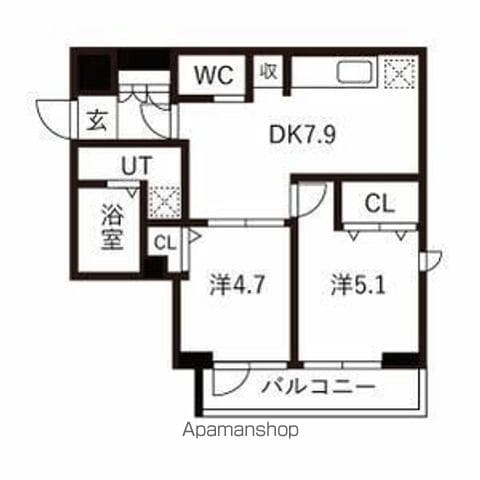 スカイコートパレス蒲田IIの間取り写真