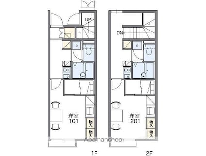 レオパレスダンダンめぐみ[1K/28.02m2]の間取図