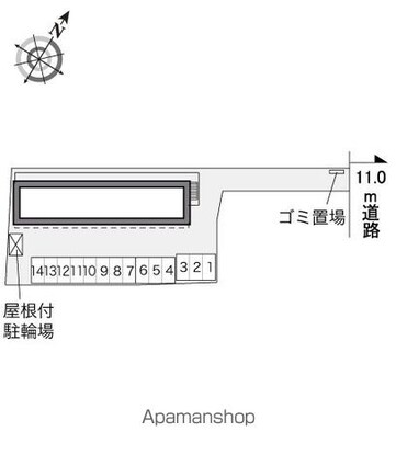 レオパレスステビア[1K/31.05m2]の配置図
