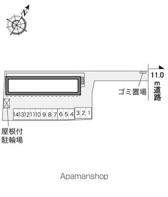レオパレスステビア[1K/31.05m2]の配置図