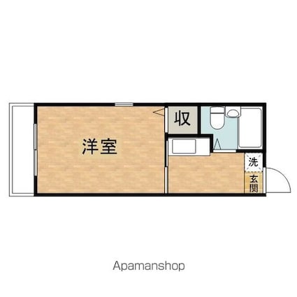 シーズンズ[1K/21.45m2]の間取図