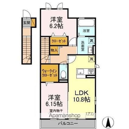 Ｆｅｌｉｃｅ　Ⅱ[2LDK/59.9m2]の間取図
