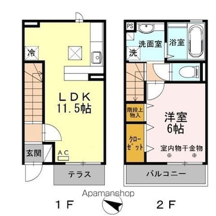 カーサ　セグーラ[1LDK/46.81m2]の間取図