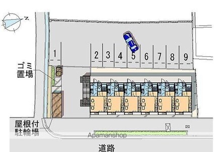 レオパレスＣｏｚｙ　ｃｏｕｒｔ[1K/23.18m2]の配置図