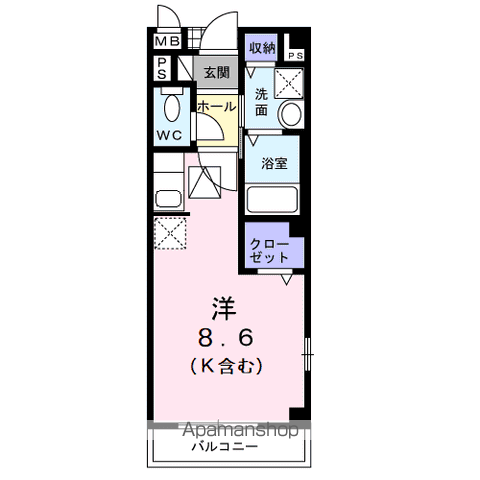 流山市流山のアパートの間取り