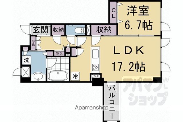 ボーパサージュ京都岡崎の間取り写真