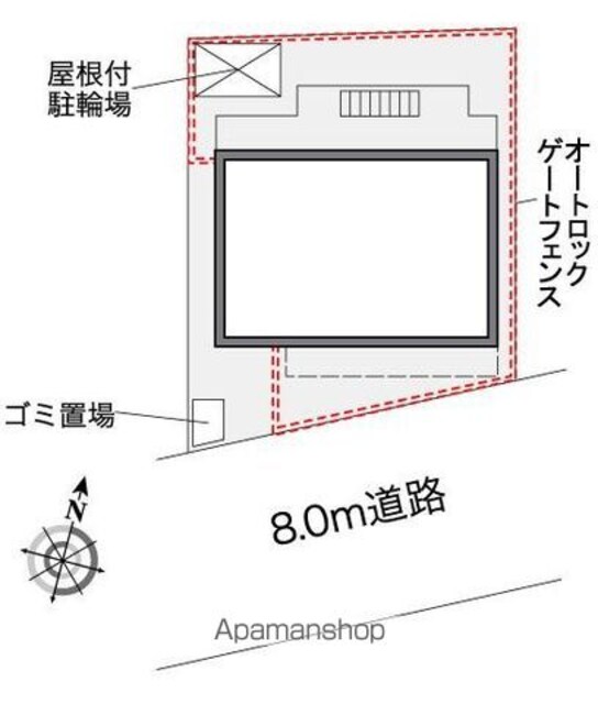 レオパレスサニーウェル　新井[1K/20.81m2]の配置図