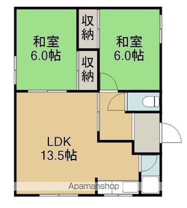 高村マンションＮｏ．１[2LDK/52.06m2]の間取図