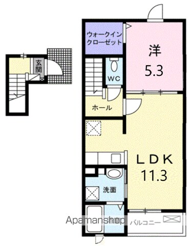 【杉並区善福寺のアパートの間取り】