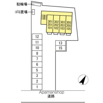 プレッソ[1K/20.9m2]の配置図