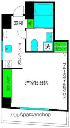 東京都杉並区高円寺北４丁目[1K/26.73m2]の間取図