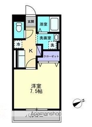 フォレストレガシー[1K/26.71m2]の間取図