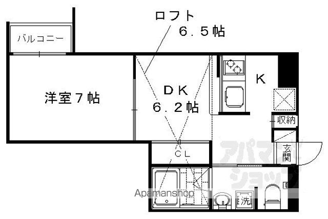 桂徳大寺北町マンションの間取り写真