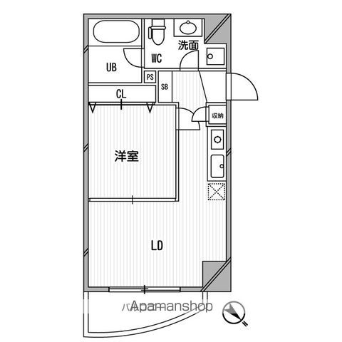 大阪市浪速区敷津西のマンションの間取り