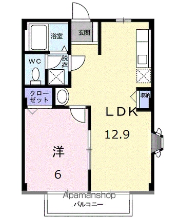 サクセス壱番館[1LDK/40.04m2]の間取図