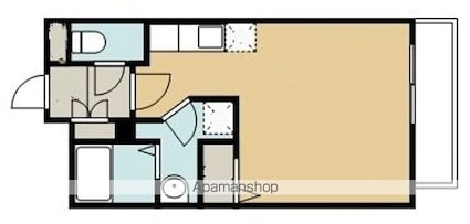 １０８二十人町[1K/24.21m2]の間取図