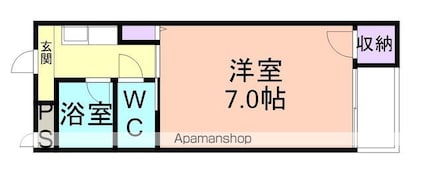 和歌山県和歌山市市小路[1K/17m2]の間取図