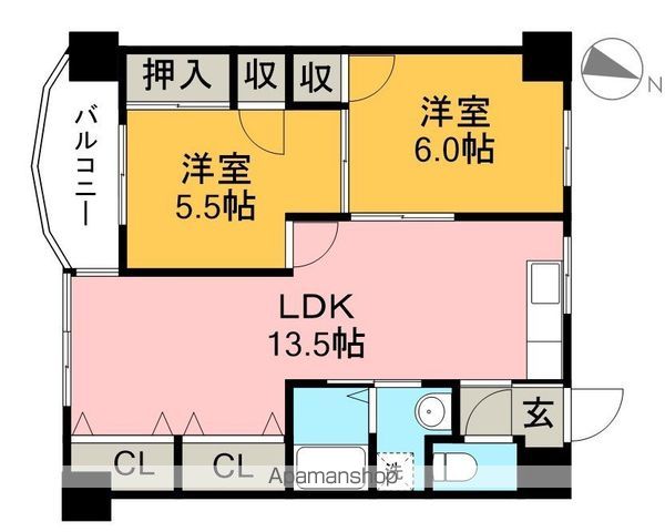 岡林マンションの間取り写真