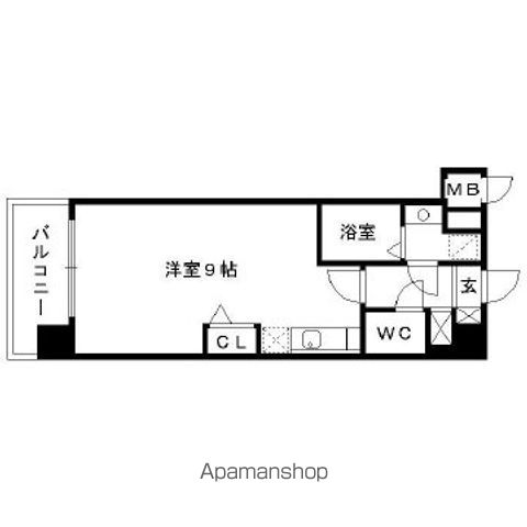 アソシアグロッツォ薬院大通りの間取り