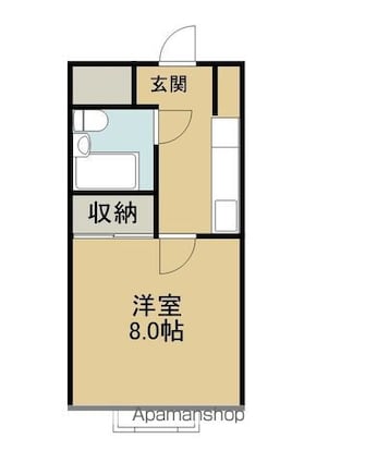長野県長野市大字石渡[1K/23.76m2]の間取図