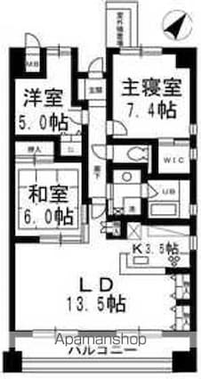 グランデュール千鳥[3LDK/77.47m2]の間取図