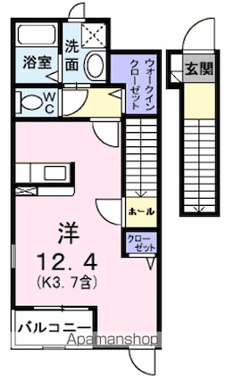 東京都青梅市新町１丁目[1R/40m2]の間取図