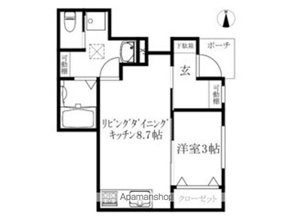 Ｓｅｎｔｉａ南吉田[1LDK/32.25m2]の間取図