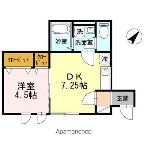 大田区新蒲田のアパートの間取り