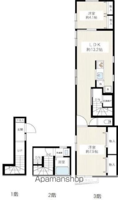 アジュール目黒本町[2LDK/68.44m2]の間取図