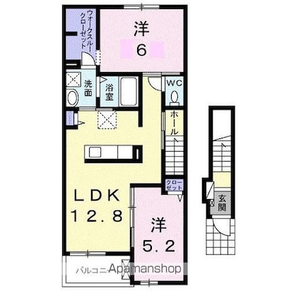ピア六条[2LDK/56.78m2]の間取図