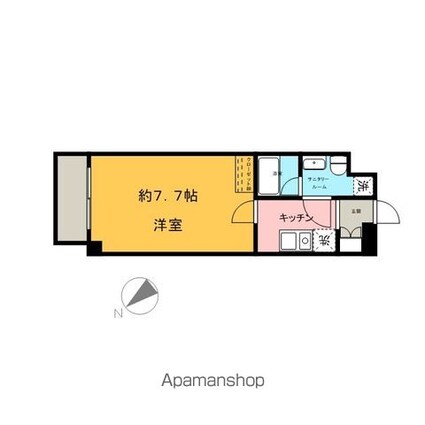 グランドコンシェルジュ立川[1K/24.53m2]の間取図