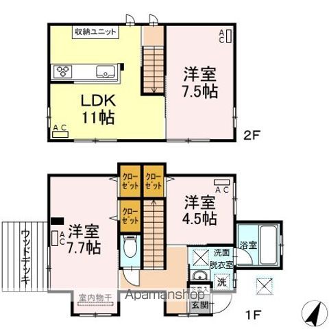 葛飾区高砂の戸建ての間取り