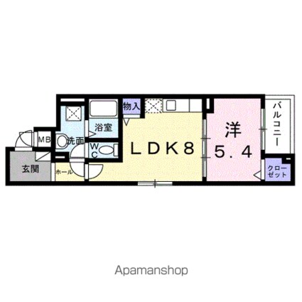 モンテリザイア紀和[1LDK/35.11m2]の間取図