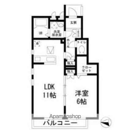 シュエットメゾン[1LDK/40.49m2]の間取図