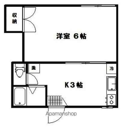 アーバンハイツ荒巻[1K/20m2]の間取図
