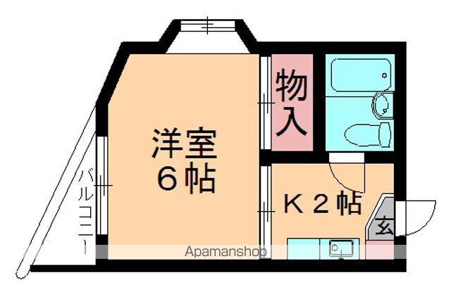 コスモ大巌寺[1K/17.82m2]の間取図