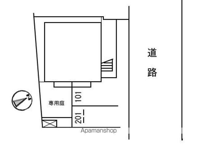 ディアスＴ’ｓ[1LDK/39.75m2]の配置図