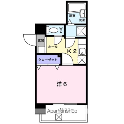 Ｆｏｒｔｕｎｅ’ｓ桜上水[1K/22.56m2]の間取図