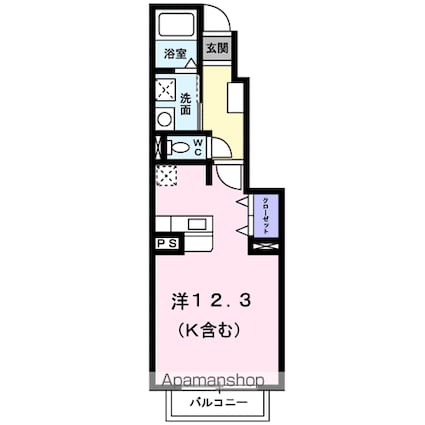 ドミール　ラフィネ　Ａ[1R/33.15m2]の間取図