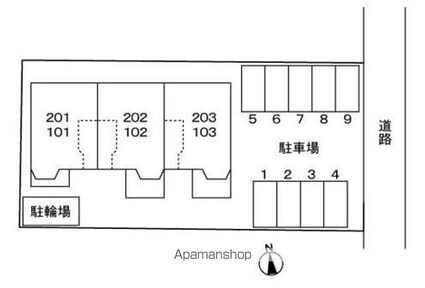 パティオ・リッチ[2LDK/58.12m2]の配置図