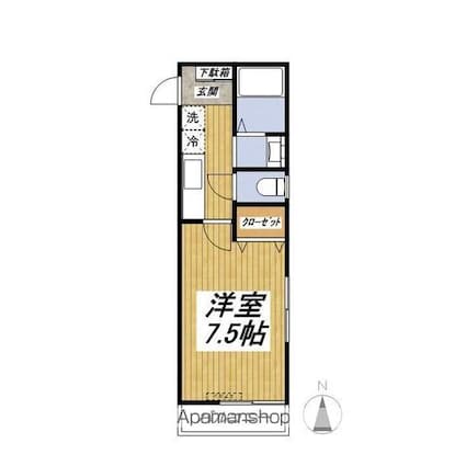 東京都豊島区千早３丁目[1K/23.49m2]の間取図