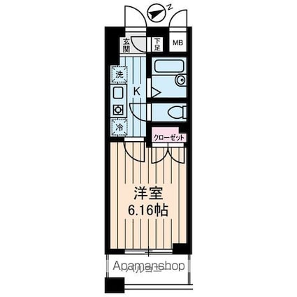 リリエンベルグ弐番館[1K/20.03m2]の間取図